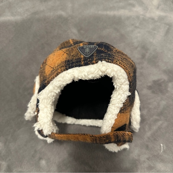 Kombi Infant Brown Plaid Aviator Winter Hat With Ears Size 9-18 Months - Picture 8 of 14